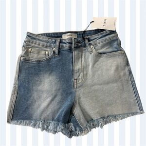 Women's Two-Tone Denim Shorts